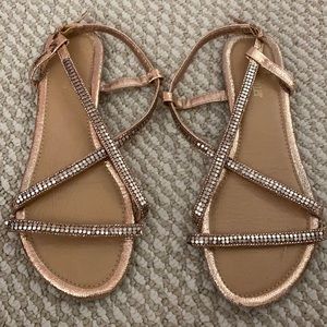 Rose gold sandals